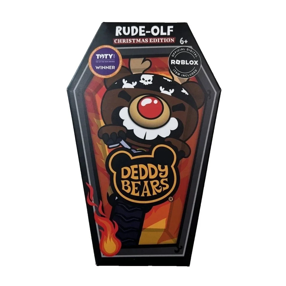 NEW 2025 Deddy Bears RUDE-OLF Holiday/Christmas Edition Plush with ROBLOX CODE